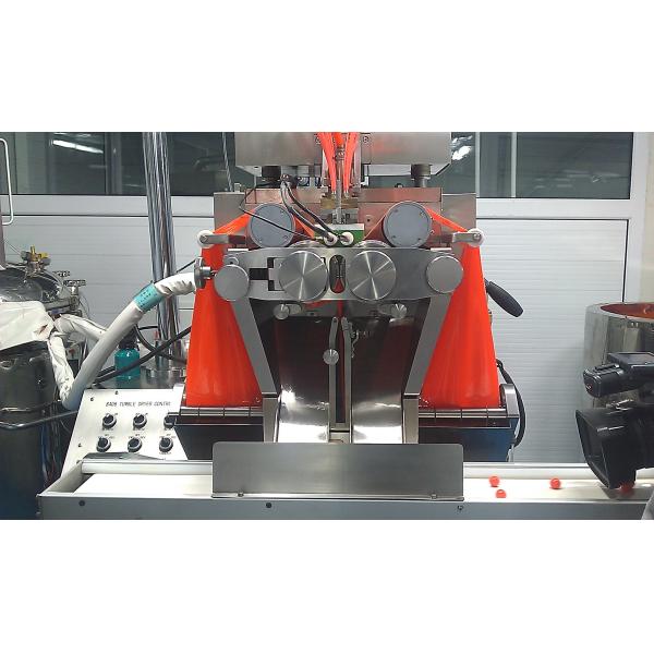 Machine de fabrication de capsules douces en acier inoxydable 304/316L avec 43470 capsules/heure de sortie et vitesse réglable de 0 à 5 tr/min