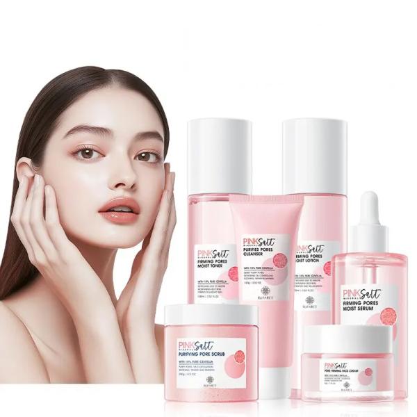 Private Label Deep Brightening Moisturizing Lighting Himalayan Pink Salt Facial Lotion For Beauty Skin Care