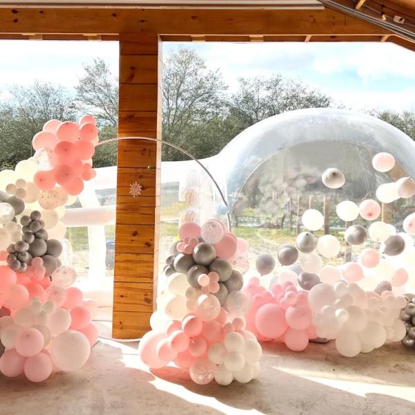 Tente à bulles gonflables de nouveau style pour enfantsMaison à sauter Dôme à bulles avec ballon volant