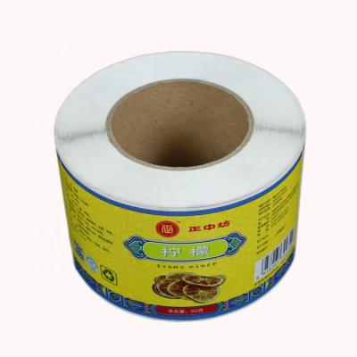 As etiquetas feitas sob encomenda do alimento do ANIMAL DE ESTIMAÇÃO VMPET amarelam imprimindo o rolo da etiqueta da etiqueta
