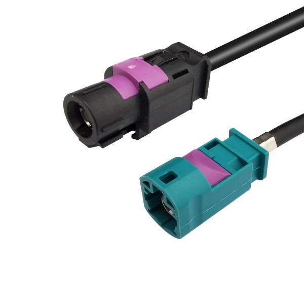 FAKRA coaxial durável HSD LVDS 4 Pin Cable, fêmea reta de HSD ao cabo masculino