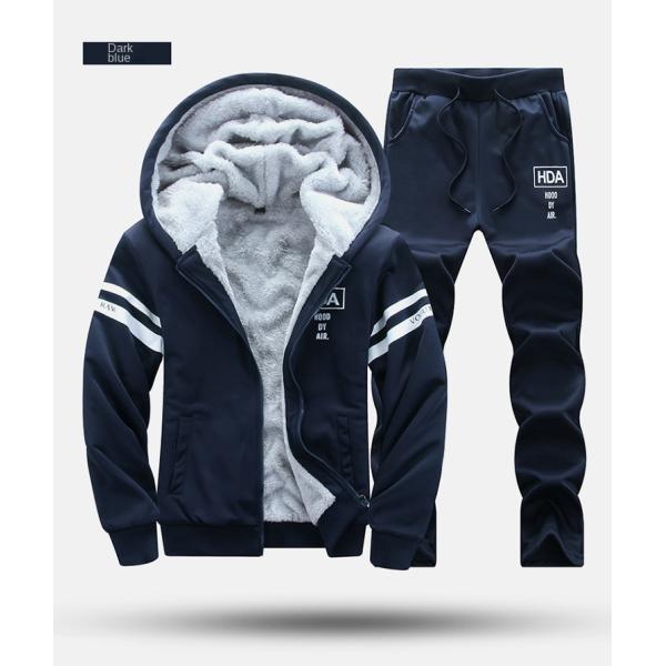 Thickened Hooded Sweatshirt and Portable Track Suit for Men's Outdoor Activities