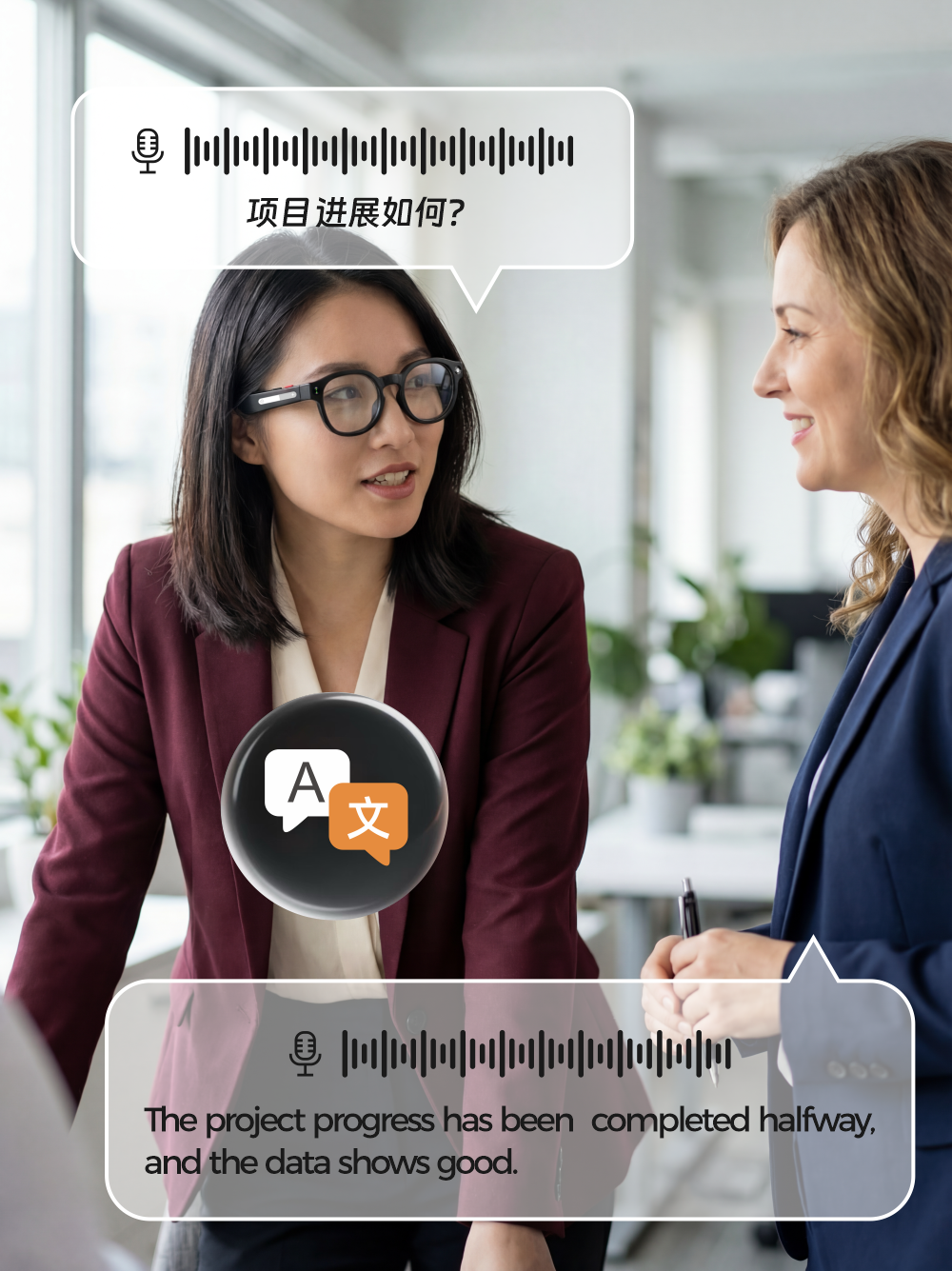 S1 New AI Smart Glasses Dual-Lens Display Translation AI Dialogue Assistant Action Photography