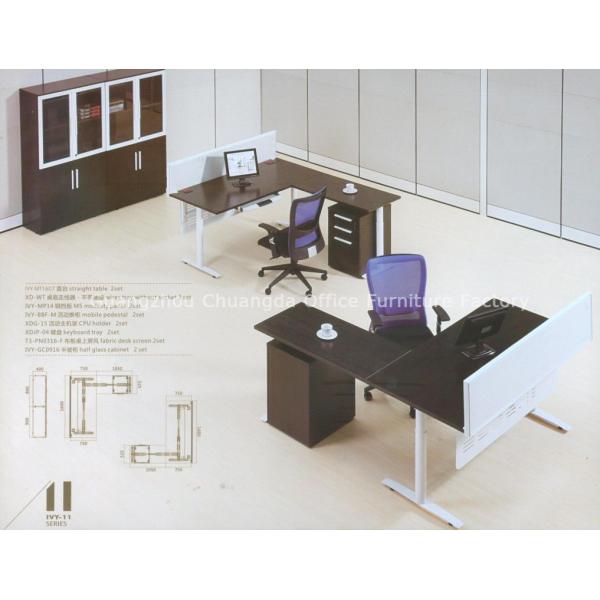 3-drawers Moving cabinet Mangers Desk CD-9956 with Side table cabinet