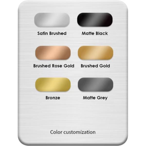 Modern Vanity Stainless Steel Pedestal Sink Floor Standing 7 Shape