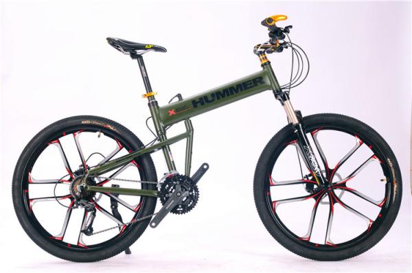High grade OEM customized logo Shimano M610 aluminium alloy folding mountain bike with dual suspension