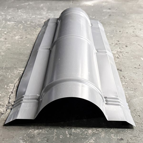 Galvanized Ridge Cap Roll Forming Machine with 45# Forged Steel Rollers and Cr12 Cutting Blades for Steel Profile IBR