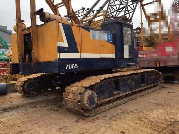 65 Ton Used Kobelco Crawler Crane 7065-2 With Lattice Boom Hino Engine