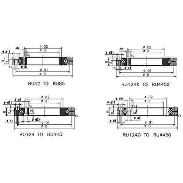RU85UUCC0  ru series crossed roller bearing in stock