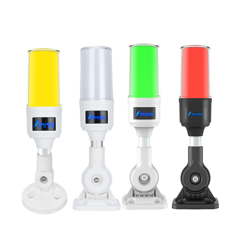 Q3T ABS+PC Single Layer Stack Light 2835 SMD LED 70000H Lifespan 60-70 Flashes/Min 3/4 Holes Foldable Mount Machine Alarm Indicator Light