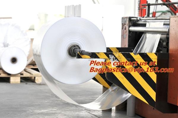Poly tubing with customer printing and anti static tube film, gusset poly tubing on roll
