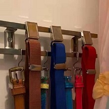 18 дюймов квадратные трубы из нержавеющей стали магнитный нож с 6 крюками для кухонной утвари держатель инструмента организатор