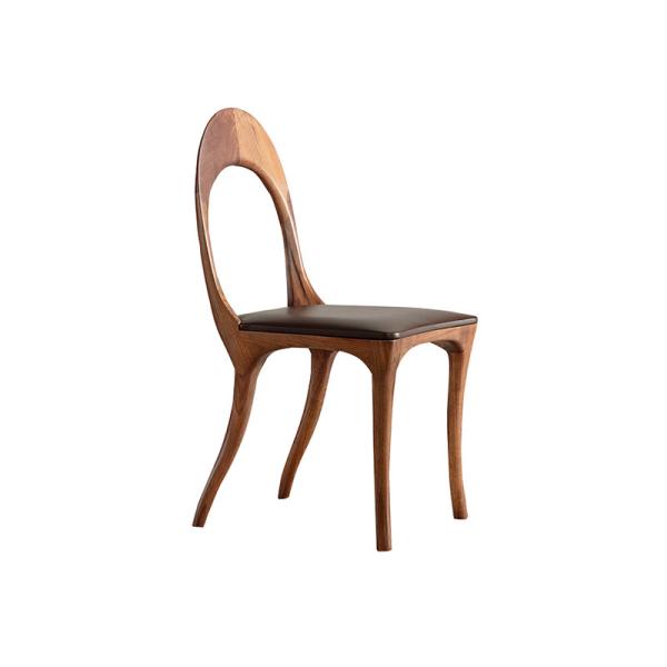 Modern Leather Upholstered Dining Room Chairs Round Back Color Optional
