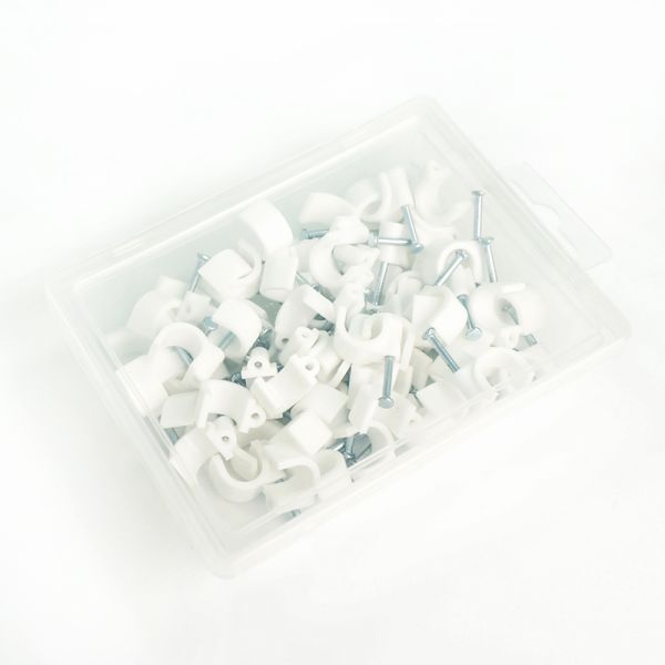Hot Selling OEM ODM Electrical Wire Cable Clips Round Circle Type Plastic Cable Clips