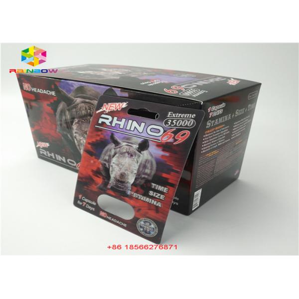 Male Enhancement Blister Card Packing Folding Paper Custom R7-5000 R7-3000