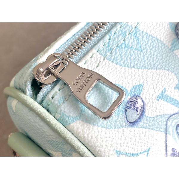 Сумка перемещения Keepall BandoulièRe 50 сумки вензеля LV дела дизайнерские голубая