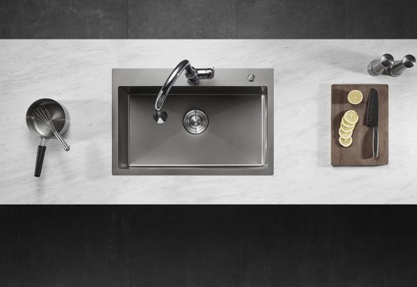 Banca da cozinha de aço inoxidável da SETA, banca da cozinha de Undermount da bacia de 600x430mm única