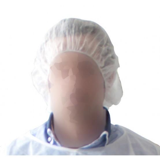 Soft Non Woven Head Cover , Single / Double Elastic Disposable Surgeon Cap