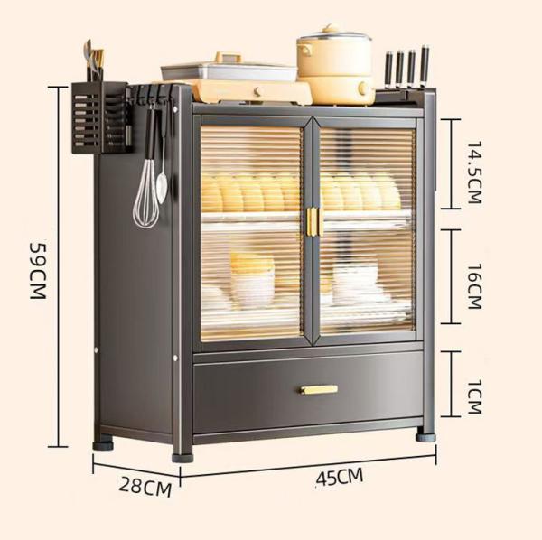 Multi Functional Kitchen Mobile Storage Cabinet Anti Rust Treatment For Damp Environments And Resistant