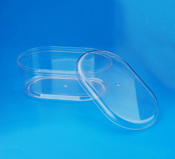 Eco Friendly Clear Plastic Jars , Durable Round Plastic Container With Lid