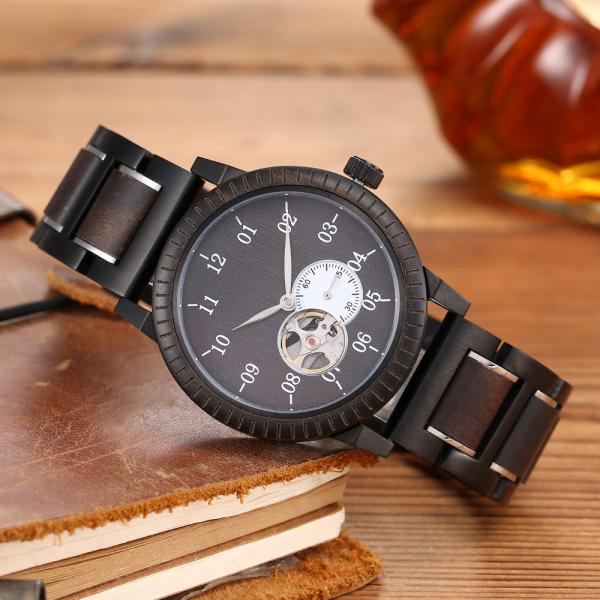 Скелет полости золота наручных часов 3ATM роскошных автоматических людей водостойкий механический