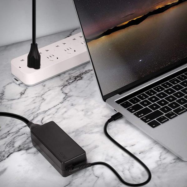 Thin Black Laptop Power AC Adapter 20V 3.25A 65W Lenovo USB C Charger
