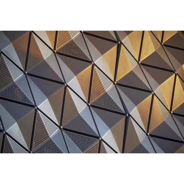 Curved Art Shapes Custom Aluminum Panels 2.5mm For Building'S Walls / Ceilings