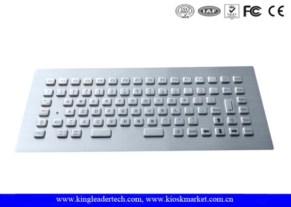 Rugged Panel Mount Stainless Steel  Keyboard with 12 Function Keys , CE / FCC