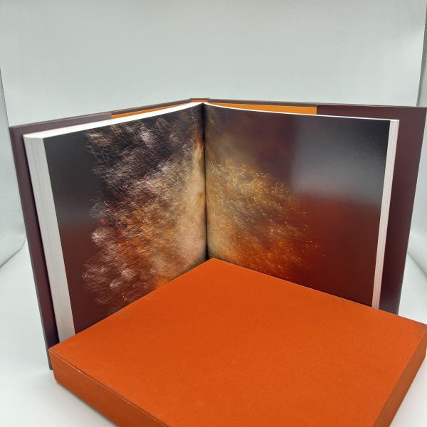 Capa de couro ligado Livro de mesa de café Impressão de capa dura com sacola de tecido