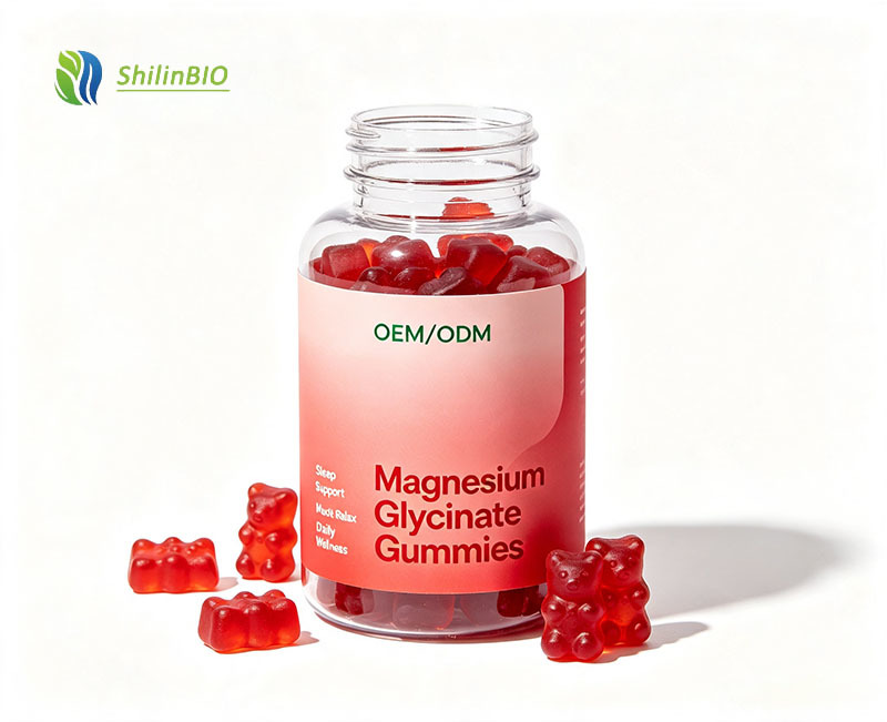 SLBIO Factory Supply OEM/ODM Private Label Custom Formula Magnesium Glycinate Gummies Dietary Supplement for Improved Immunity Food Grade Halal