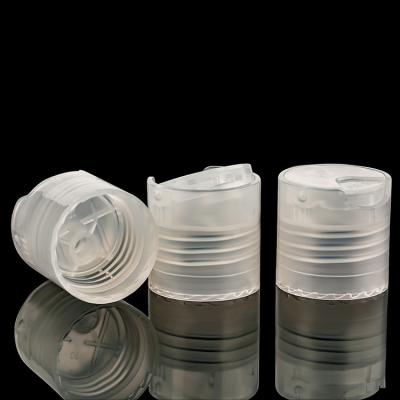 20/410 de espaço livre de 20mm Flip Top Plastic Bottle Caps para o limpador da loção do corpo do champô
