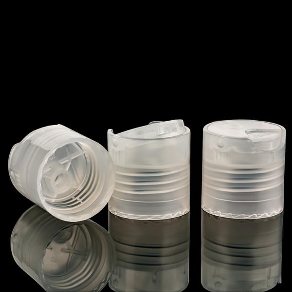 20/410 de espaço livre de 20mm Flip Top Plastic Bottle Caps para o limpador da loção do corpo do champô