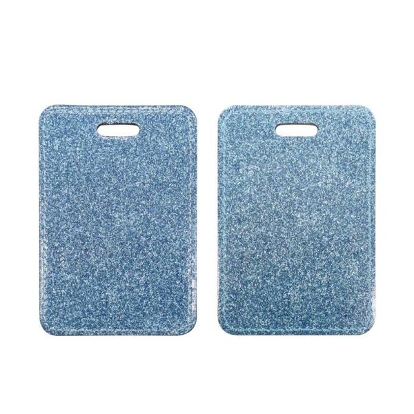 Double Sided Sparkle Custom Leather Luggage Tags For Sublimation Printing