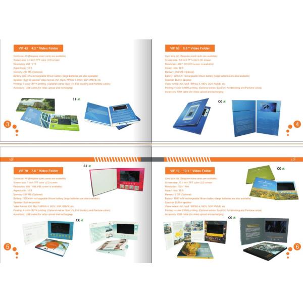 7 Inch HD 1024*600 IPS USB LCD Video Booklet Flyer CE ROHS SGS IPS Approved Full Color Video Brochure Cost Price China