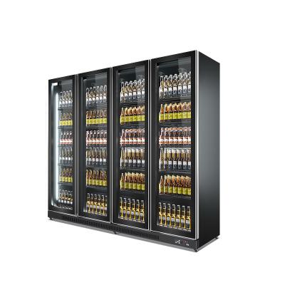 4 Glass Doors Beer Bottle Juice Cold Drink Vertical Display Beverage Showcase Cooler
