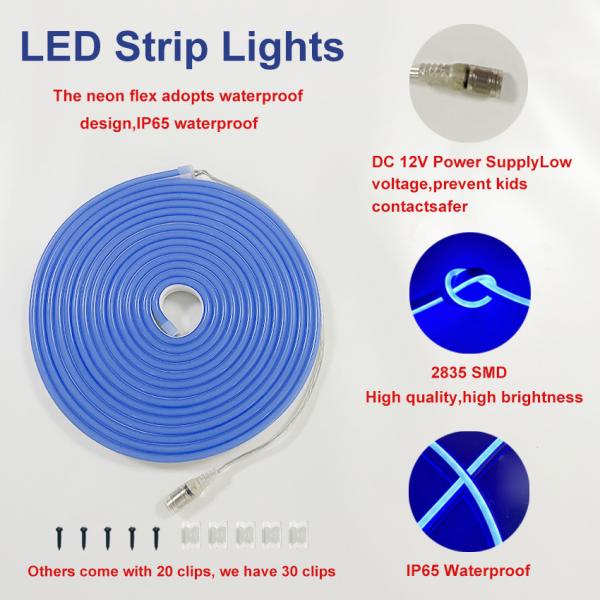 DC12V Led Neon Flex Light SMD2835 Cut Length 1cm, Silicone Tube Jacket Neon Flex