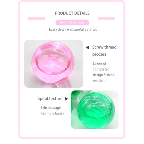 Blue Facial Roller Cold Skin Massagers for Facials Green Ice Globes Cooling and Tightening Massage Device