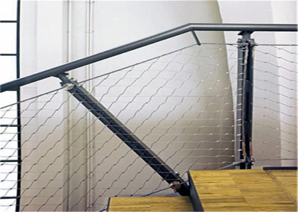 Construction 7*7 Balcony Protection Mesh Stainless Steel 316 Cable Mesh For Stairs Railing