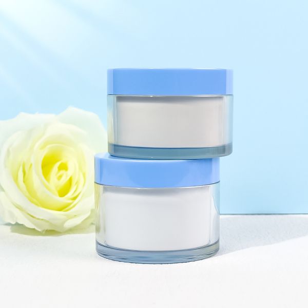 Custom Food-Grade PET Cosmetic Cream Jar with Built-in Inner Liner and Custom-Made Color for Skin Care