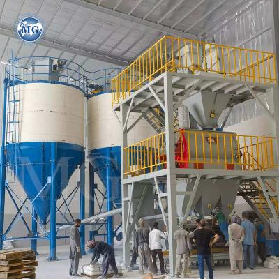 Automatic Packing Dry Mortar Production Line Wall Putty Plaster Skim Coat Sand Cement Mixer Tile Adhesive Glue Grout Making Machine