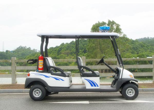 Customized White Utility Golf Cart , Electric Police Car For 4 Person