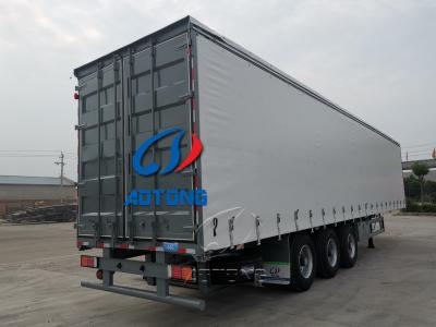 40-80 Tons Capacity Curtain Side Semi Trailer With Dual Line Braking System And ABS