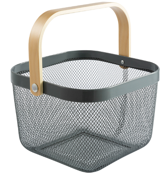 550G Stainless Steel Hanging Fruit Basket , 19cm Height Fruit Steel Basket