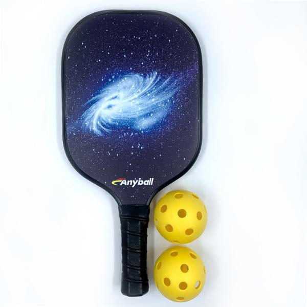 Carbon Fiber Pickleball Paddle Set 2 Pickleball Paddles 4 Balls Within 1 Cover Bag
