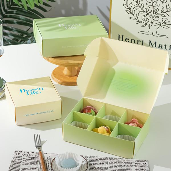 Snowflake Crisp Nougat Custom Paper Boxes Cookie  Macaron Packaging Boxes