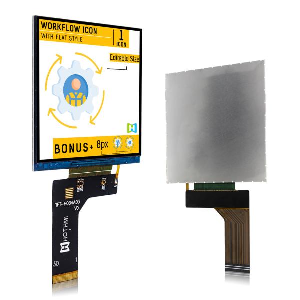 3.4 inch square color LCD module 480X480px color screen module NV3049/MIPI