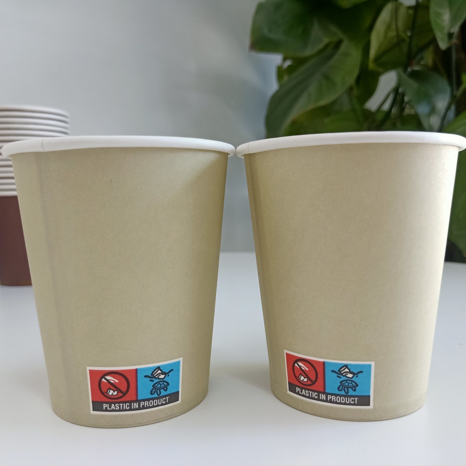 OEM Single Wall Paper Cup Custom Printed Logo Biodegradable 18PE 150-300GSM Disposable