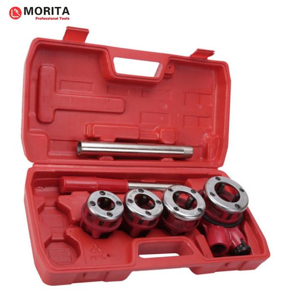 Ratchet pipe threading tools kit 1/2-1-1/4 malleable cast iron for threading gas pipe or galvanized iron pipes