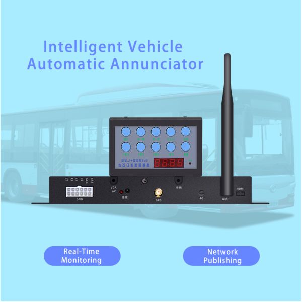 GPS BDS Bus Voice Stop Announcer 12V 24V Automatic Dashboard Mount OEM MP3 Audio USB Update Transit Electronic