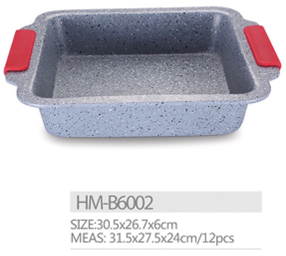 Carbon steel High strength non stick marble coating bread pan cookware bakeware